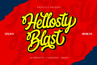 Hellosty Blast: A Vintage Script Font for Standout Branding